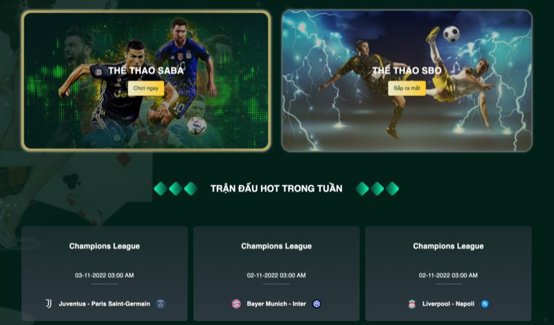 Sảnh game thể thao Cat368 cực hot